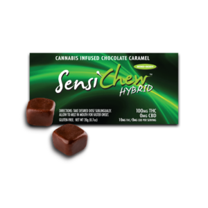 Sensi Chew Hybrid - 100mg THC Chocolate Caramel for Anytime Stress Relief