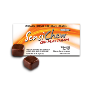 Sensi Chew CBD Platinum– CBD Chocolate Caramel for Pain Relief