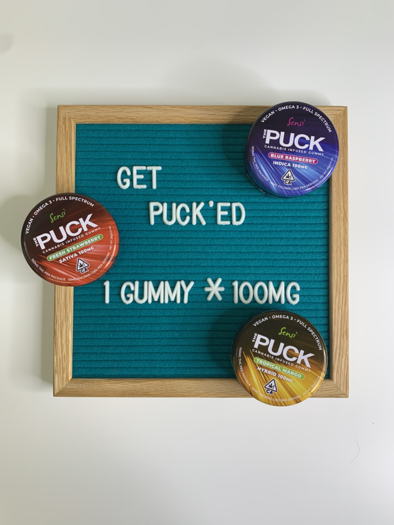 The PUCK by Sensi is the only 100mg single gummy!